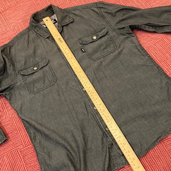 Super brand Men's size small Dark Gray Casual Button Down Shirt - Picture 11 of 14